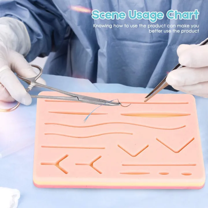 Silicone%20Suture%20Pad-1%20x%20suture%20practice%20pad%0D%0A6%20x%20Nylon%20monofilament%20training%20thread%0D%0A6%20x%20Silk%20braided%20training%20thread%0D%0A1%20x%20toolkit(random%20style,%20don't%20accept%20the%20specified%20style)%20%0D%0A5%20x%20tools%0D%0A5%20x%20Blades-Photo%20Color%20-%20Image%206