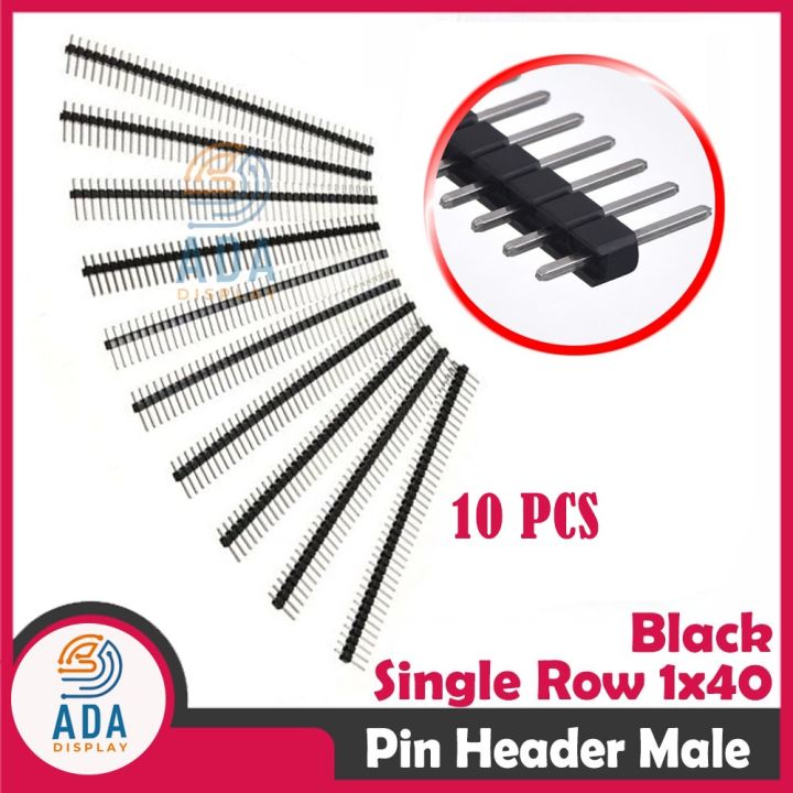 DIY - 10PCS Male Header Pin,  Single Row Male 40 Pin Header Strip (2.54 mm) for Arduino Prototype Shield Connector