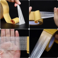 WapuAffordable5M High Viscosity Tapes Double Sided Cloth Base Grid Tapes Waterproof Traceless Carpet Adhesive Fiber Tape Strong Sticky Strips. 