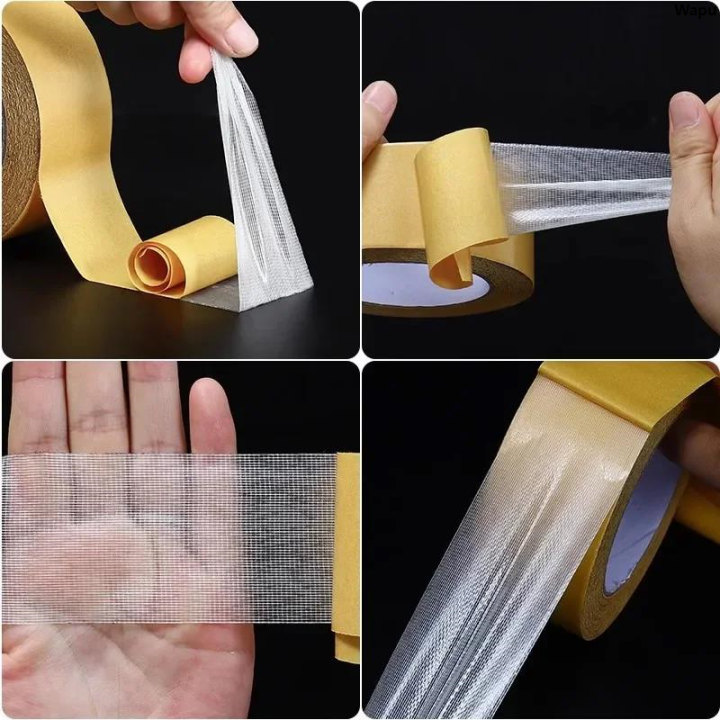 WapuAffordable5M%20High%20Viscosity%20Tapes%20Double%20Sided%20Cloth%20Base%20Grid%20Tapes%20Waterproof%20Traceless%20Carpet%20Adhesive%20Fiber%20Tape%20Strong%20Sticky%20Strips%20-%20Image%205