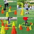 Mansa TUFF Fitness Agility Hurdles Cone Set for Speed and Balance Exercises for All Ages, Suitable for Dog Training, Include - Set 2 Cones & 3 Yellow Bars. 