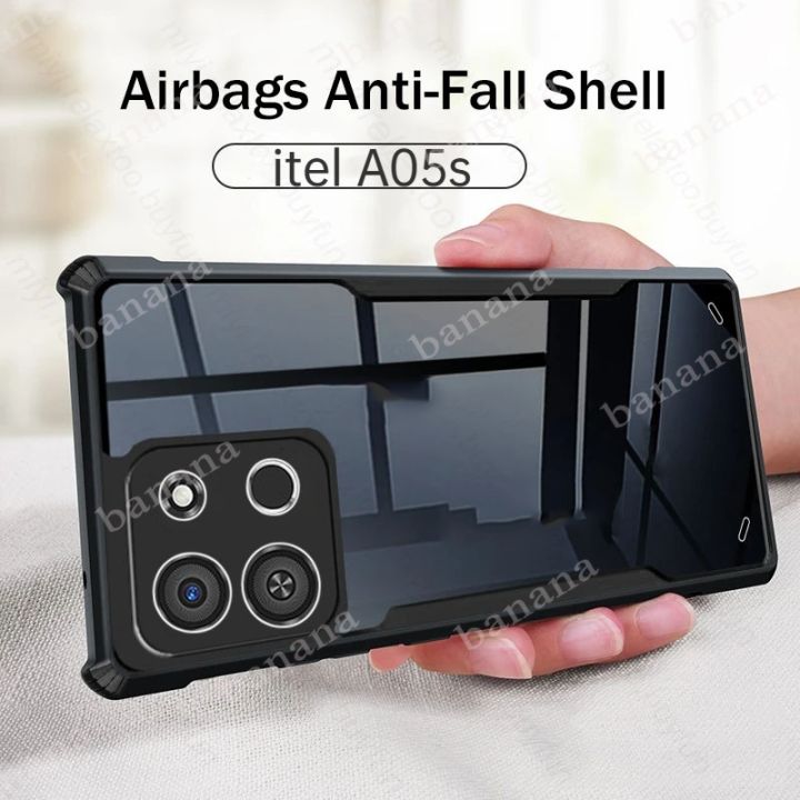 itel A05s Phone Case Shockproof For Itel A70 S23 Plus Transparent TPU Soft Anti-fall Casing Cover
