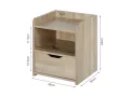 VTEC FURNITURE Modern One Drawer Bedside Cupboard. 