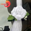 Artificial Wedding Car Decorations 1 Set Wedding Car Flower Set Elegant European Style Decorations Easy Installation with Suction Cup Artificial Flowers for Any Vehicle Suction Cup Wedding Car. 