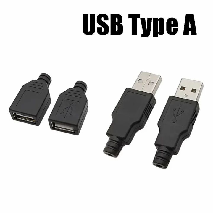 Type%20A%20Male%20Female%20USB%204%20Pin%20Plug%20Socket%20Connector%20With%20Black%20Plastic%20Cover%20Type-A%20DIY%20Kits%20-%20Image%203