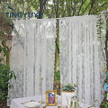 Exquisite Workmanship Window Treatment Wear-resistant Polyester White Lace Panel Sheer Curtain for Home. 