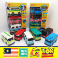 🌈 🚌 Premium 3pcs Bas Taiyo Scale 1:43 🚎 Taiyo The Little Bus 🚌 Pull Back Toy Set 🌈. 