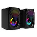 1 Pair Speaker Computer Speaker for PC Desktop Computer Laptop LED Lighting Home Theater System USB Wired Sound Box. 