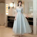 Lease Bridesmaid Dress 2024 Spring and Summer New Sisters Group Gray Wedding Clothes Banquet Dress Wedding Fairy MM. 