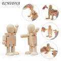 Wooden Robot Figure Wooden Jointed Figures Diy Art Crafts Supplies for Photography Prop Children Painting Artistic Photography Accessory. 