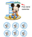 Mickey Mouse Customize Cake Topper Baby Boy Girl Cartoon Birthday Party Cakes Decorations. 