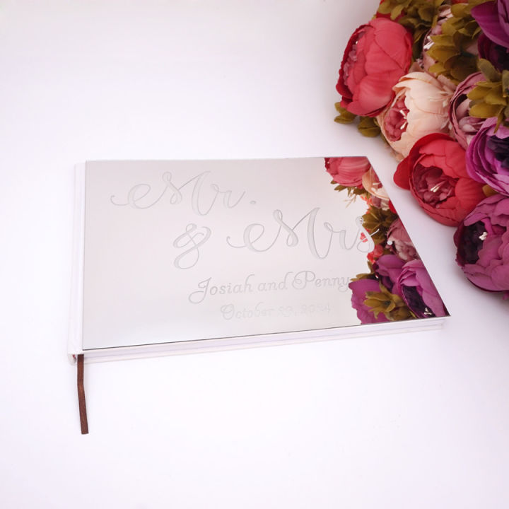 25*18cm%20Mrmrs%20Style%20Personalized%20Mirror%20Cover%20Wedding%20Guestbook%20Birthday%20Custom%20Couple%20Namesdate%20Journal%20Book%20-%20Image%202