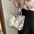 Luxury Designer Bag Women Handbag Large Tote Sliver Gold Shoulder Bag Simple Handle Handbags Solid Color Soft Shopper Purse Bag. 