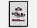 【HUT】 2023 Season Retro Formula 1 80S Car F1 Racing Team Print Posters Canvas Painting Wall Art Pictures For Living Room Home Decor. 