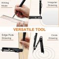 Multifunctional Scribe Tool, Construction Pencils , Carpentry Tools with Deep Hole Pencil, DIY Woodworking Scriber. 