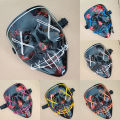 LED Glow Mask EL Wire Light Up The Purge Movie Costume Light  Party. 