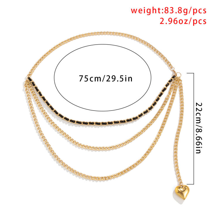 Waist%20Chain%20layered%20Gold%20Sexy%20Retro%20Tassel%20Chain%20Peach%20Heart%20Pendant%20Waist%20Chain%20Body%20Chain%20and%20Anklets,Bracelets,Necklaces,Earrings%20Hair%20Accessory%20from%20The%20Peach%20Lilac%20Jewellery%20-%20Image%204