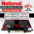National Infrared Glass Top Gas Cooker. 