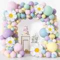 Daisy Foil Balloons, Various Sizes & Colors, Reusable and Self-sealing. 