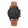 Qingwen  Fashion Geneva Watch Business Fake Three-Eye Men's Watch Shell. 