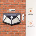 Outdoor 100 LED Solar Power Wall Light Motion Sensor Waterproof Lamp. 