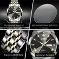 【Miga Plaza】 watches for men sale 2024 new waterproof luxury stainless steel double calendar luminous business quartz mens watch. 