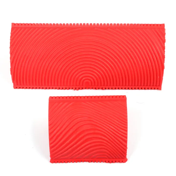 KOGEEK 2Pcs Wood Grain Pattern Rubber DIY Graining Painting Tool for Wall Decoration