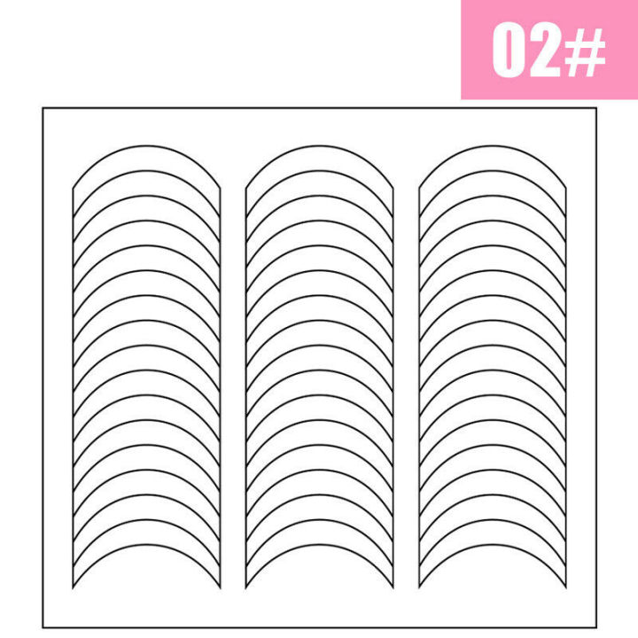 2%20Sheets%20White%20French%20Manicure%20Strip%20Nail%20Art%20Form%20Fringe%20Tip%20Guides%20Sticker%20DIY%20Line%20Tips%20Decoration%20Tool%20-%20Image%203