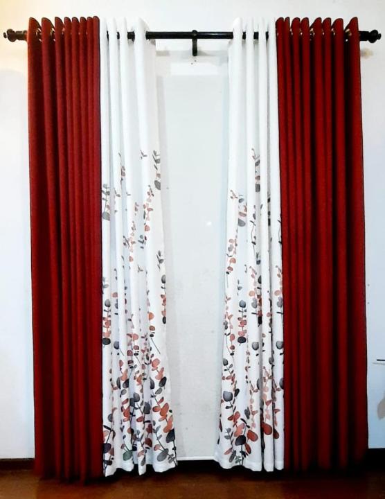 Door/ Window or Door Window Curtain- Eyelet Pattern- Four pieces in one set