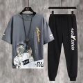 13 Junior and Senior High School Students Short Sleeve T T-shirt 12-15 Year-Old Boy Handsome Summer Clothes 14 Teenagers Teen Men's Clothing Suit 16. 