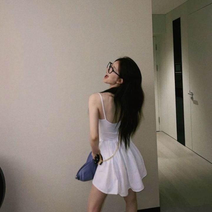 Can't%20Hide%20Zhao%20Lusi%20Same%20Style%20White%20Fitted%20Waist%20Vest%20Sling%20Dress%20Women's%20Summer%20Short%20Skirt%20Hot%20Girl%20Slim%20White%20Dress%20-%20Image%202