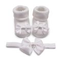 socks baby Fashion Baby Girls Headband + Socks Set 0-12 Months Cute Toddler Princess Socks Autumn Infant Bowknot Socks Elastic Hair Bands. 