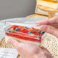 10sets Transparent Square Plastic Box Dessert Container Packaging Tiramisu Baking Box Cake Bowl Mousse Cake Box Wedding Party. 