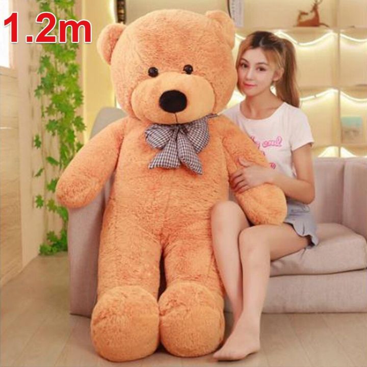 120CM Giant Full stuffed Teddy Bear Coat Soft Big Plush Toys Kids Bears Doll Gift anak patung beruang besar murah Complete Skin Lover Birthday Sweater Animals Girlfriends Birthday Gifts Children Cute 100% Cotton sleeping cusion valentine#20051