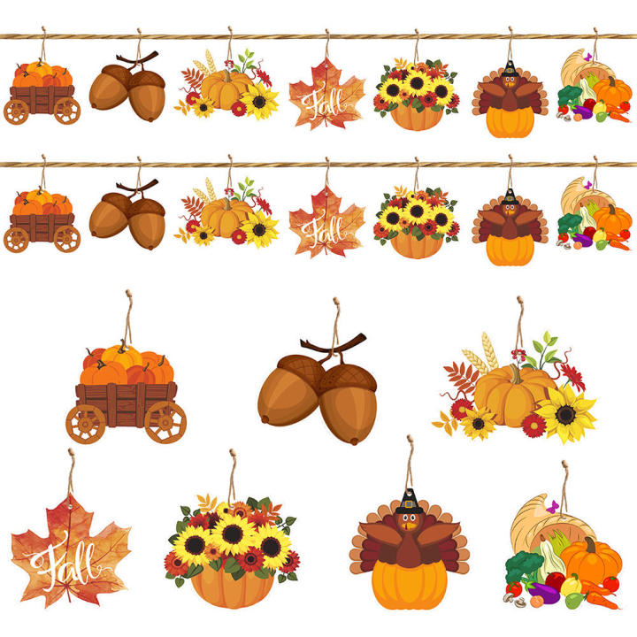 Maple Leaf Hanging Ornaments Festive Autumn Decorations Pumpkin Hanging Decorations Fall Harvest Festival Decor Maple Leaf Decorations