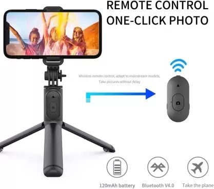 Wireless%20R1%20Bluetooth%20Selfie%20Stick%20Remote%20Included,%20Hold%20up%20stand%20Selfie%20Stick%20-%20Image%204