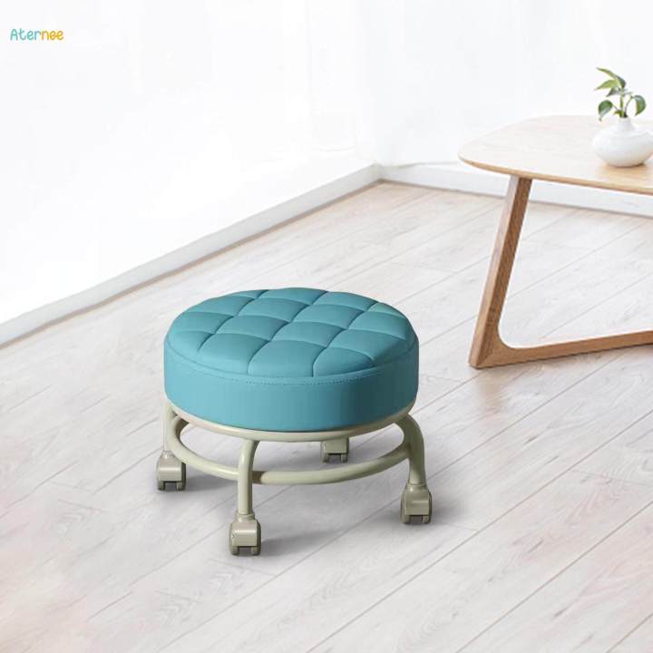 Rolling%20Stools%20with%20Wheels%20360%C2%B0%20Rotating%20Housework%20Stool%20PU%20Leather%20Seat%20Padded%20Shoe%20Changing%20Stool%20-%20Image%207