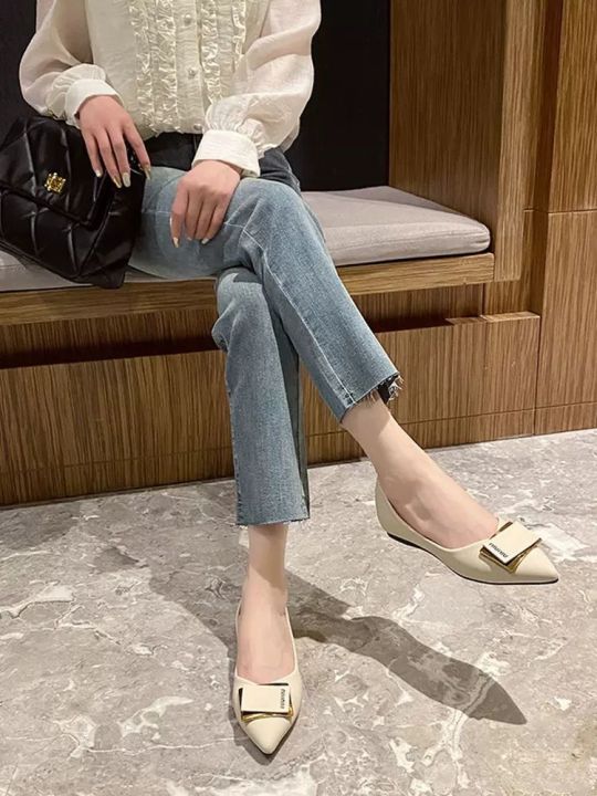 2024 Summer New Soft Bottom Flat Shoes Women s Pointed Toe All Matching Shallow Mouth Fairy Dress Wanwan Lei Style Gentle Shoes Daraz.lk