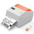 Kcomer RE418 Direct Thermal Printer Barcode Shipping Label Maker Machine 4inch 110mm. 