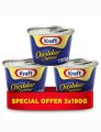 Kraft Processed cheddar cheese 190g x 3Pcs. 