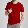Dark Red Men T Shirt New Style For Christmas Gift/ X-Mas 155GSM Comfortable, Durable & Soft Material.. 