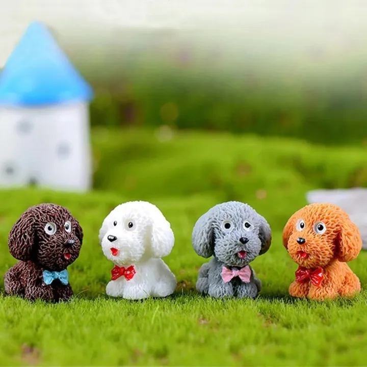 Simulation Animals Miniature Landscape Ornament Parrot Dog Cat Sea Turtle Model Fairy Garden Lawn Figurine Animal Decor Crafts