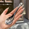 Stainless Steel Spoon With Handle Hole Long Handle Soup Spoon Round Head Spoon QUANYIN. 