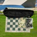 Portable Chess Set Foldable Chess Board with Travel Bag for Storage Chess Set Folding Chess Game S. 