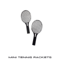 Mini Kids Tennis Racket Set: Plastic Rackets + Ball. 