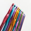 Aluminum Multicolor Crochet Hooks Needle Pack of 12 (2.0 to 8.0 mm). 