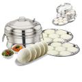 Aluminium Idli Make Idly Steamer Cooker with 2 Idly Plates (14 idly Cavity). 