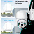 WiFi Outdoor CCTV Camera 4MP 360 Rotatable Night Vision Motion Detection Alarm Wireless Camera. 