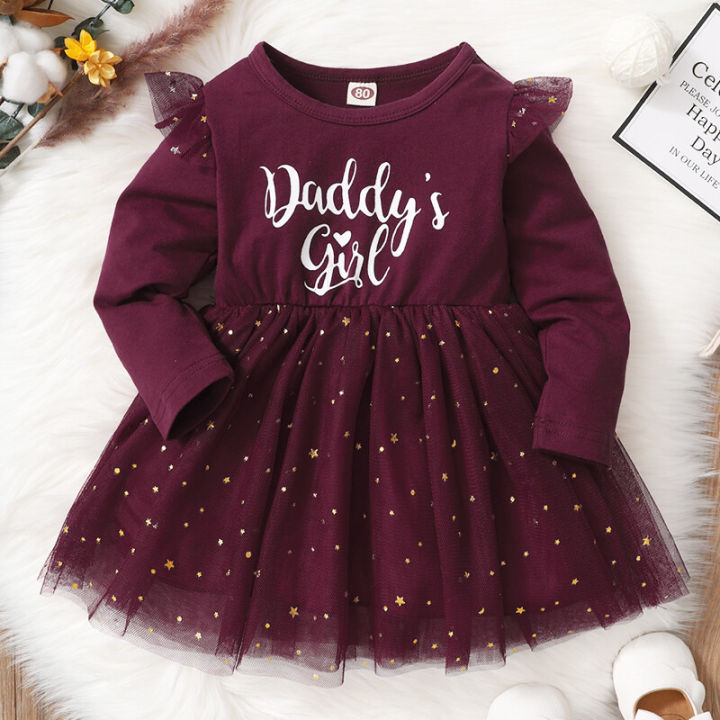 Toddler%20Baby%20Girl%20Party%20Dress%20Daddy's%20Girl%20Long%20Sleeve%20Princess%20Dress%200-2%20Years%20Autumn%20Clothes%20-%20Image%203