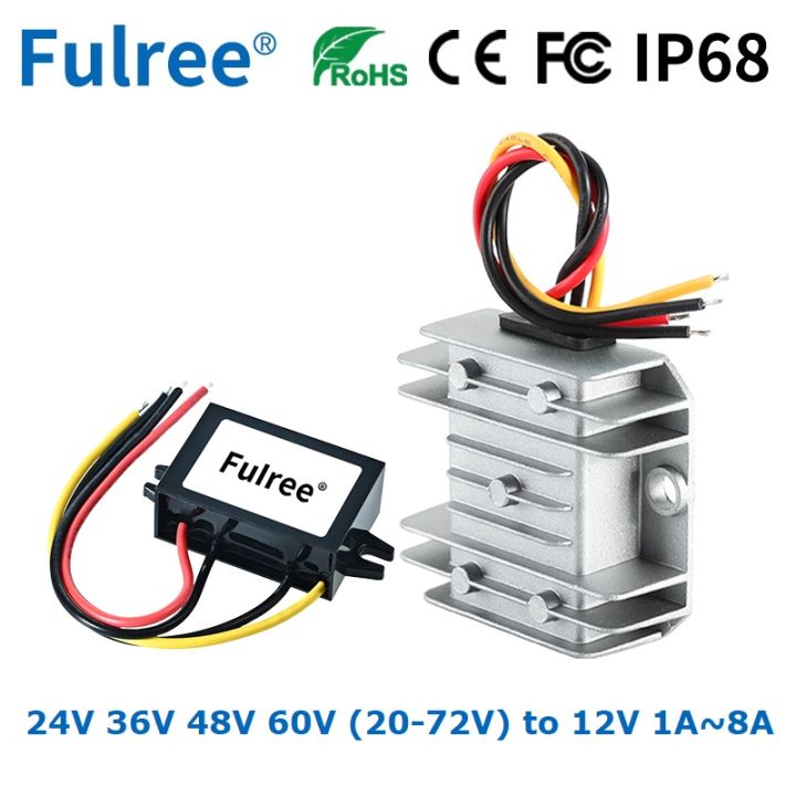 Produktbild von RFXOGTYFZ DC-DC Wandler 12V/24V Auf 6V – 5A, Step-Down, Wasserdicht IP68, Für Auto & Geräte, 9–36V Eingang